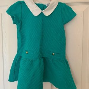 Janie and Jack Green Toddler Collared Girls Dress 18-24 months.